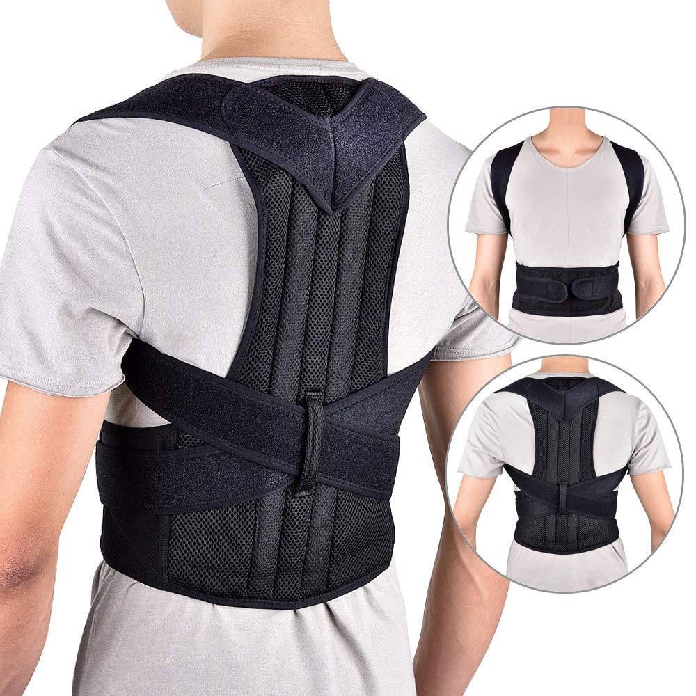 Back Pain Posture Corrector Belt For Lower And Upper Back Pain Relief with Mesh fabric for Man &amp; Woman Medium Universal SIZE